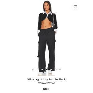 WeWoreWhat WIDE LEG UTILITY PANT, Womens size M, NWT, MSRP $128